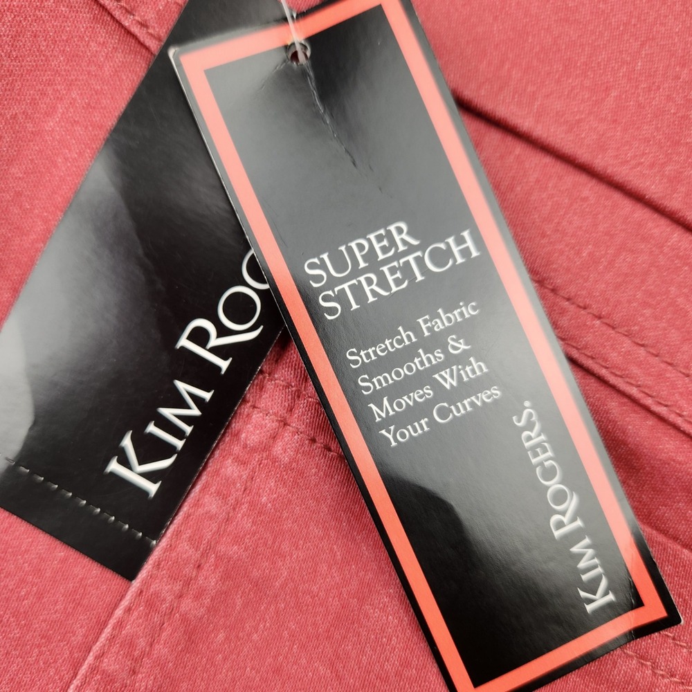 Kim Rogers Super Stretch Pull On Pants Womens 16 Shadey Rose Pink 990XG43KR New - Picture 2 of 8